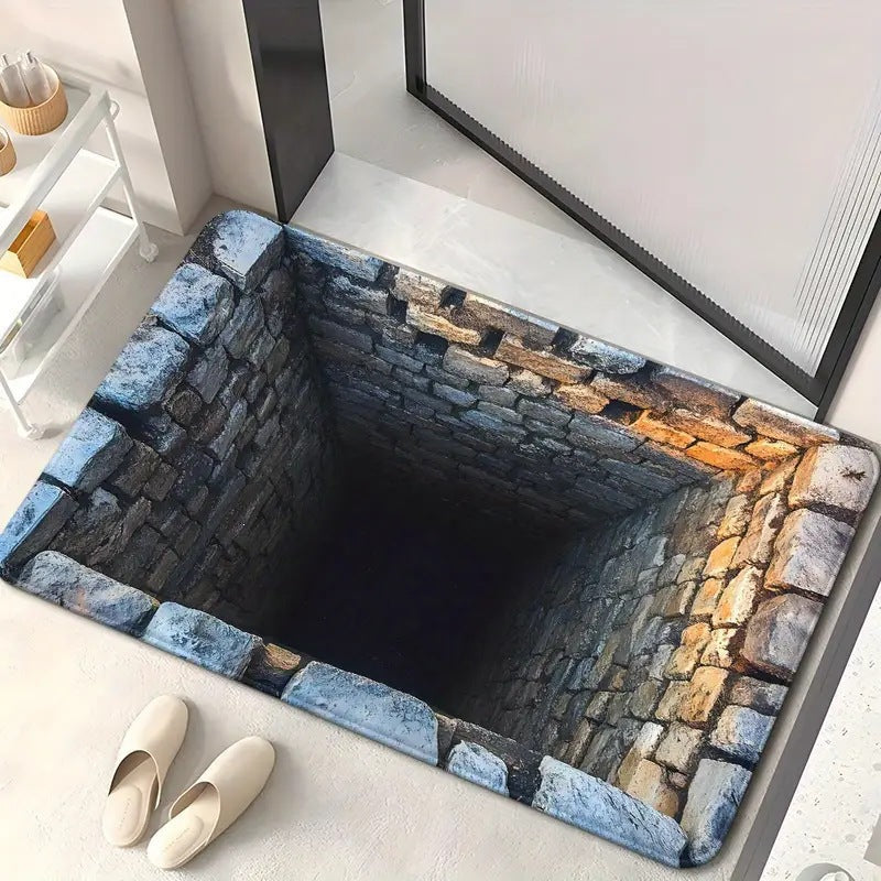 3d visual trap floor mat bathroom absorbent mat non-slip foot mat entrance door mat entrance door mat