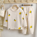 Baby & toddler plush warm pajama set - autumn/winter cartoon cute sleepwear loungewear for boys & girls