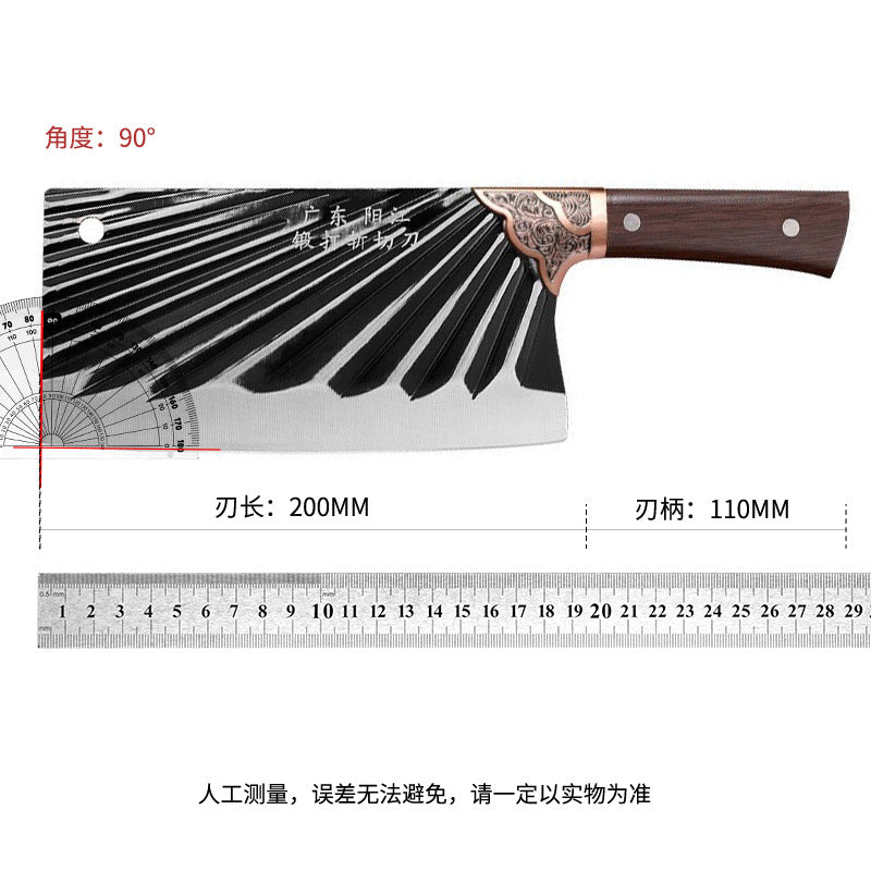 Forged kitchen knife for home kitchen knife for chopping and slicing, manufacturer in stock 20 yuan model running jianghu knife