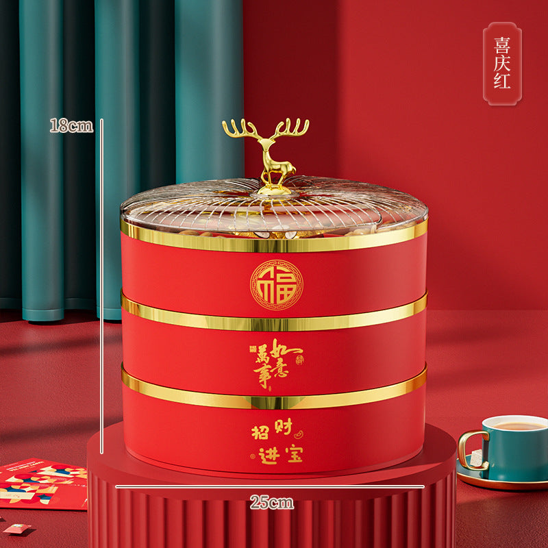 High-style dried fruit platter, perfect for housewarmings, weddings, chinese new year, and everyday use. ideal for home living rooms, this dried fruit storage box also works great as a snack and candy container