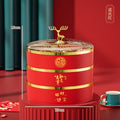 High-style dried fruit platter, perfect for housewarmings, weddings, chinese new year, and everyday use. ideal for home living rooms, this dried fruit storage box also works great as a snack and candy container