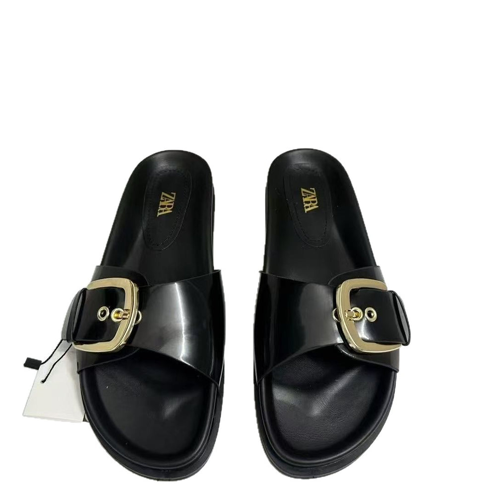 Za's 2025 new women's shoes: elegant and chic mules with back strap detail