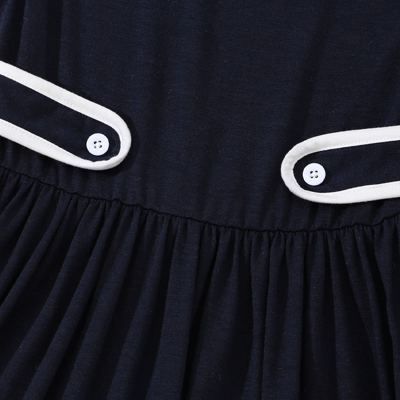 Summer kids' dress -  cross-border doll collar a-line dress - simple & stylish girls' vest dress
