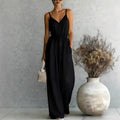 fashion cross-border hot style summer women's suspender one-piece casual wide-leg pants
