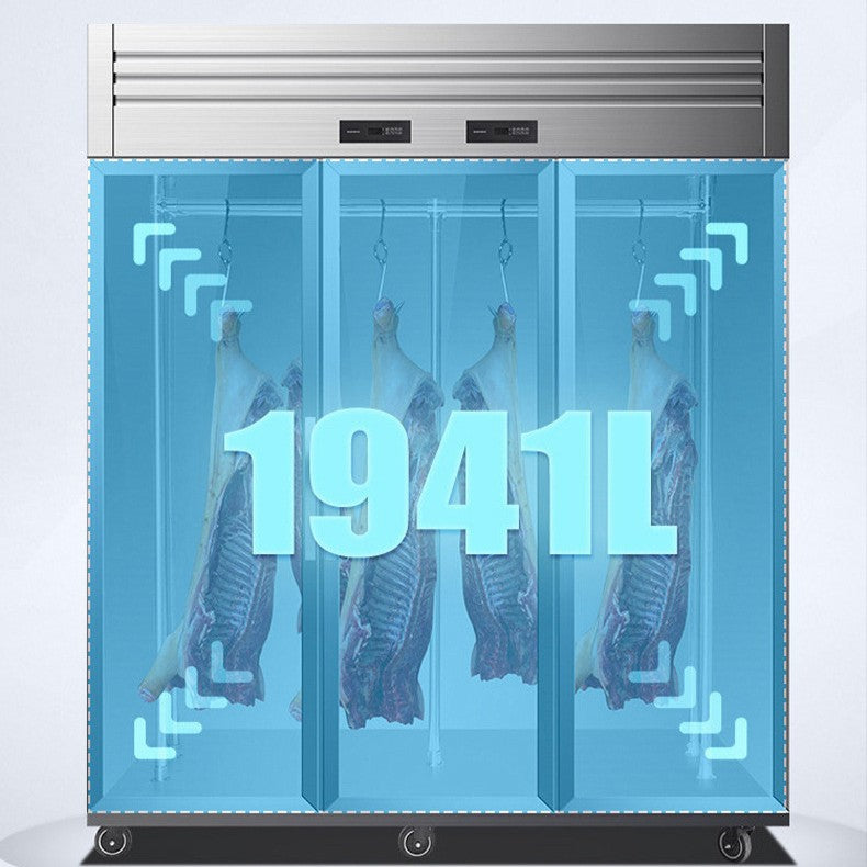 Meat hanging cabinet double pole vertical refrigeration and refrigeration preservation cabinet display cabinet beef and mutton fresh meat and acid cabinet