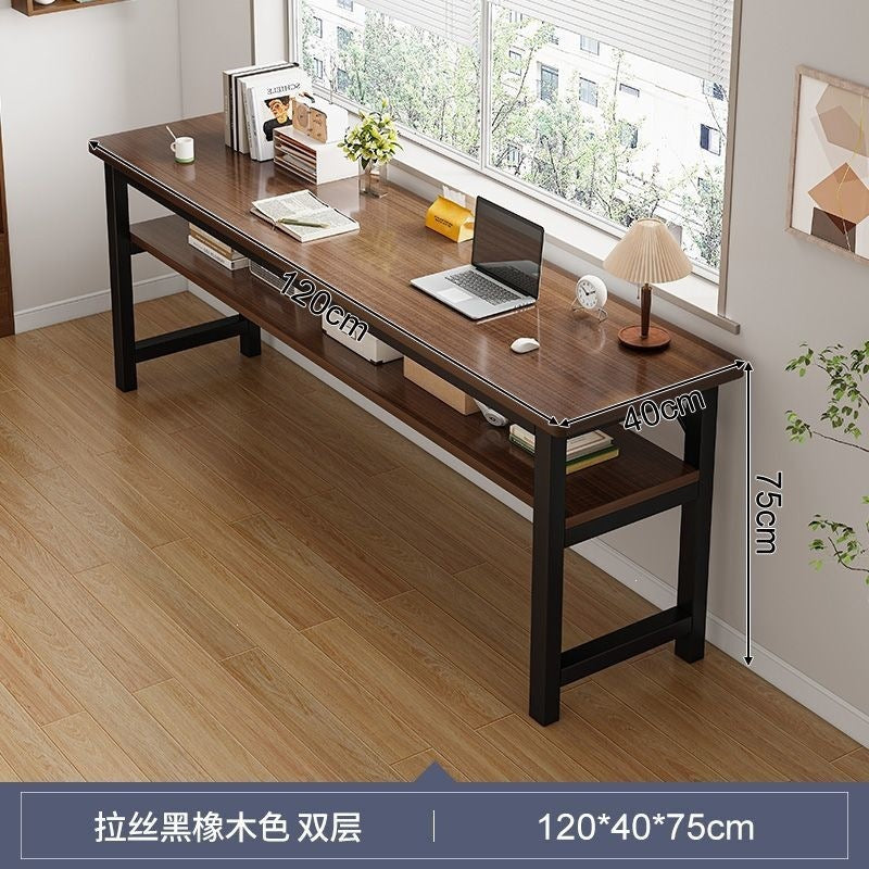 Computer desk single double layer office desk complete set rectangular training workbench for home living room desktop storage study table