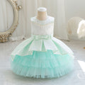 Export ready stock wholesale children's dresslace cake princess dress baby girl party evening dress kids dress