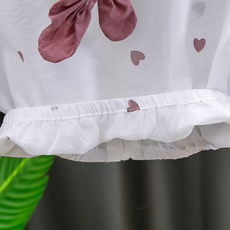 Baby girl summer  new arrival: lightweight, breathable air conditioning shirt for toddlers and infants