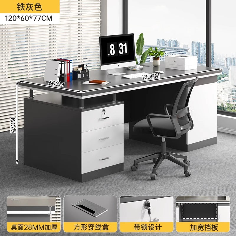 New arrival: executive desk - minimalist modern office desk and chair set for employees, home office, and computer use