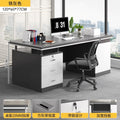 Iron gray 120*60*77cm three drawers and one cabinet + chair