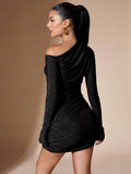 cross-border e-commerce women's party evening dress bodycon red dress elegant  mini dress