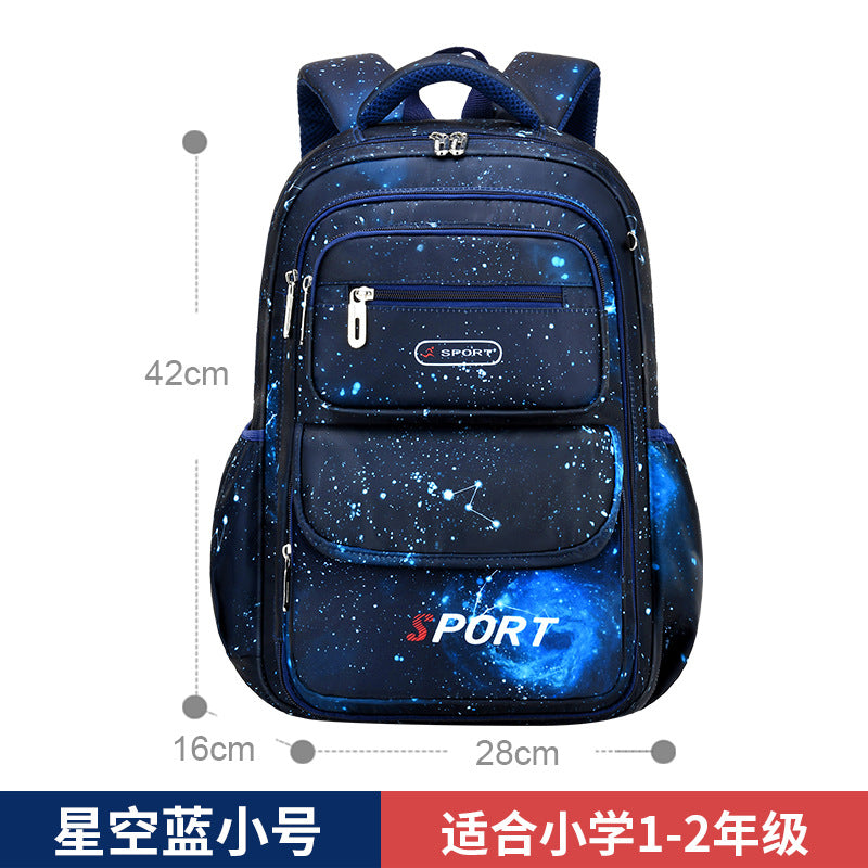 New Vertical Fashion Star Dream Cartoon Primary School Students Grades 3-6 Ridge Protection and Burden Reduction School Bag Children's Backpack