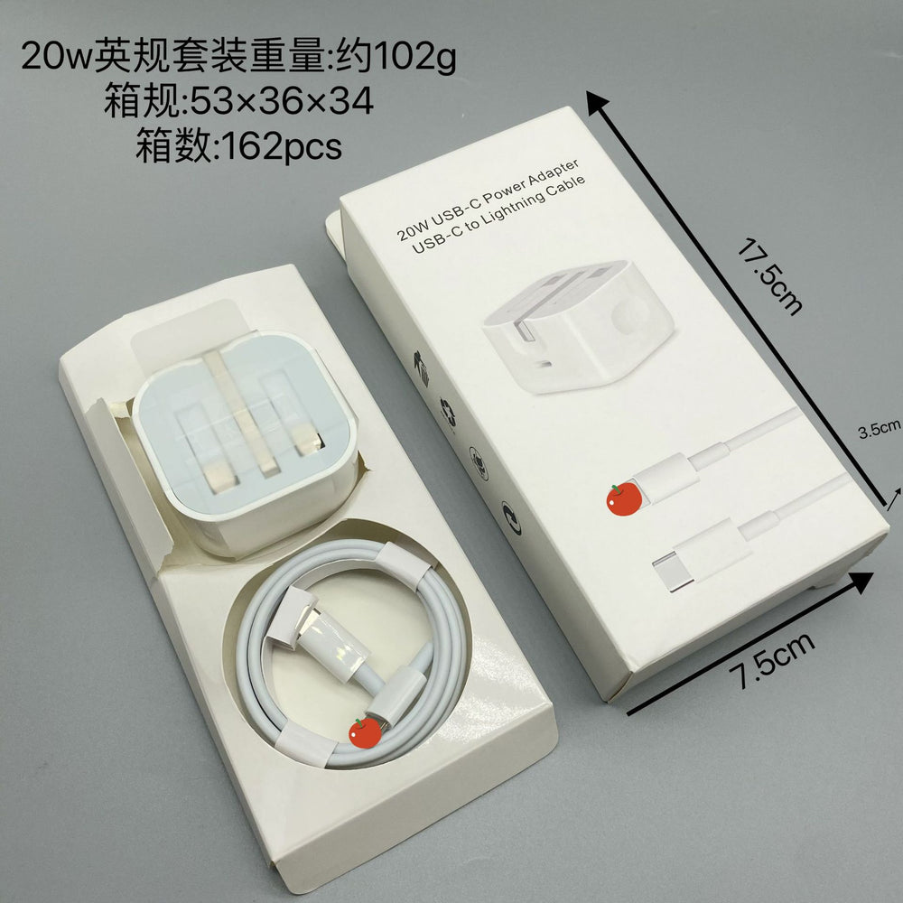 pd20w fast charging head suitable for apple charger set a+c dual-port charger european, american, australian and british regulations wholesale