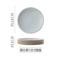 Stylish high-looking clay western food snack round plate restaurant hotel for home pastry dessert plate classy plate