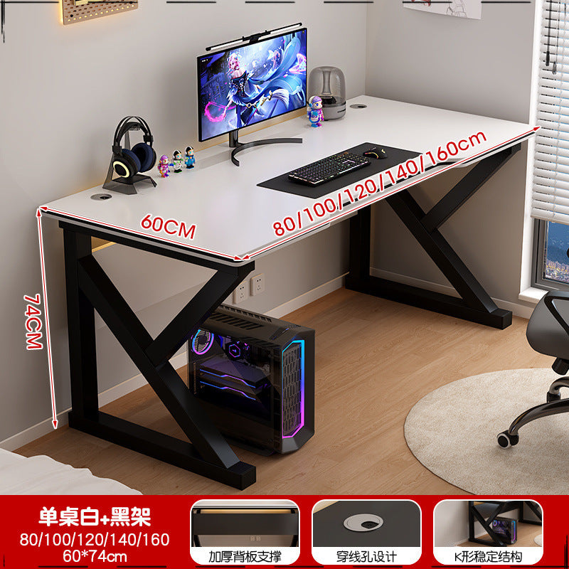 Computer desk Desktop simple e-sports table and chairs Home desk Student writing desk Audio table Workbench Desk