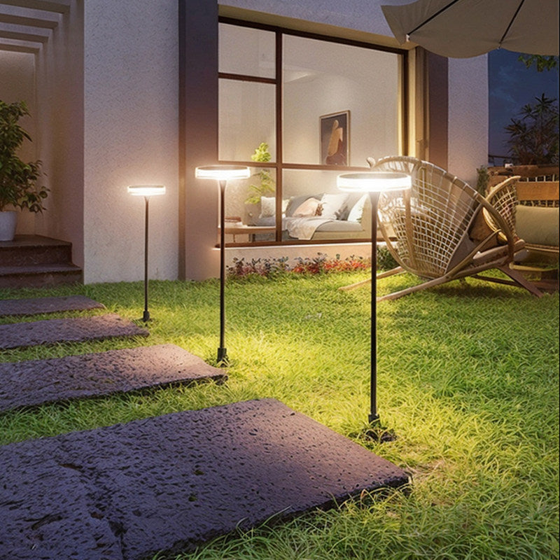 Outdoor waterproof solar lawn lights - ground insert, perfect for villa landscaping, garden pathways, and ambient lighting