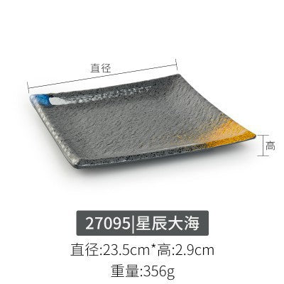 Melamine plate japanese plastic barbecue plate imitation porcelain round flat plate barbecue plate restaurant hot pot tableware dish plate commercial
