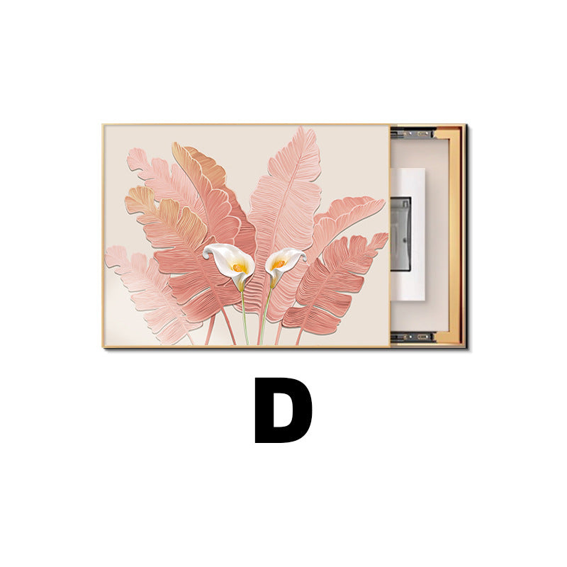 Modern simple meter box decorative painting 2025 new electric switch box distribution box blocking cream wind hanging painting