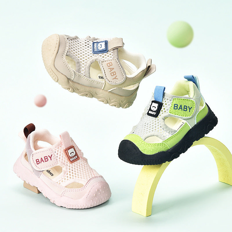Summer new arrivals: baby boys' first walker sandals, infant soft-soled functional cartoon shoes, toddler footwear for ages 1-3