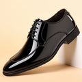 2024 new plus size leather shoes for men - summer breathable business formal british style casual soft sole black dress shoes