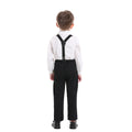 Boys' formal wear, children's performance outfit, student piano recital costume, floral dress for kids, big kids' white shirt and black pants set