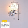Double head bedside wall lamp plug-in wall lamp modern plug-in bedroom wall lamp dining living room pull switch wall lamp