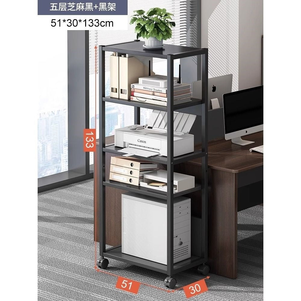Printer stand shelf floor cabinet storage rack mobile office desk computer host bracket