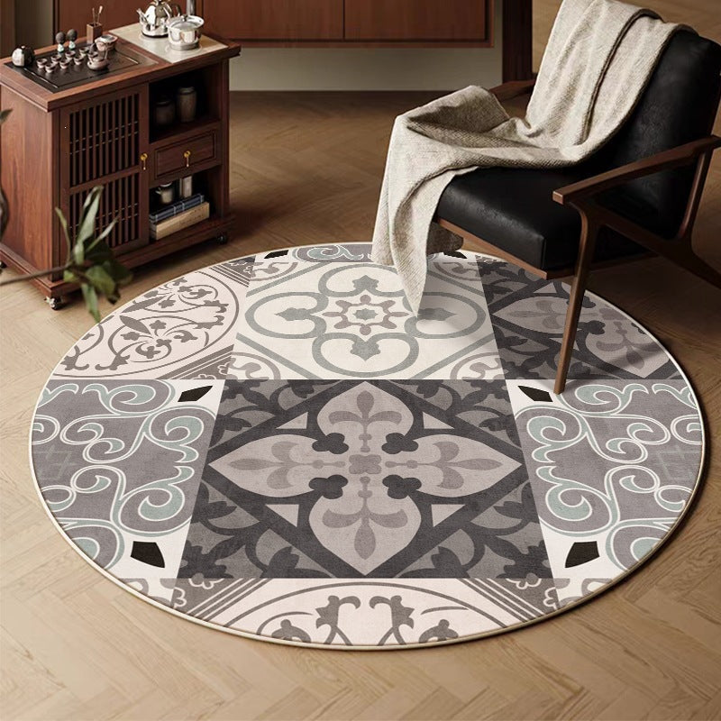 retro round for home living room sofa coffee table carpet imitation cashmere hanging basket foot mat persian bedroom bedside blanket