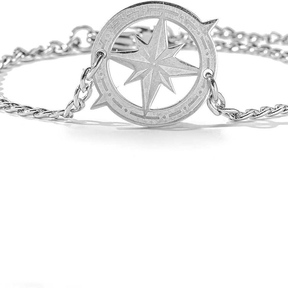 New south american hexagram sun spider flower swastika stainless steel pendant bracelet - wholesale unique jewelry
