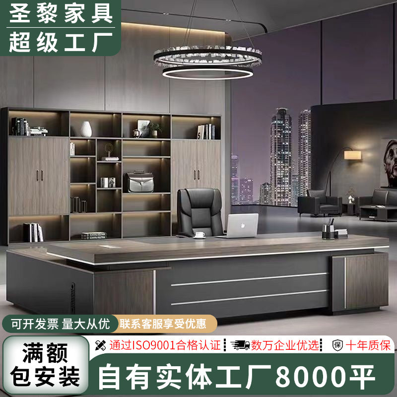 Saint li office desk - luxurious executive office desk and chair set - minimalist modern ceo desk - cross-border e-commerce