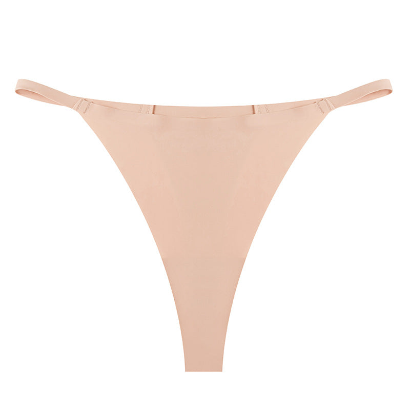 exclusive low-waist seamless sexy thin strap underwear for women one-piece ice silk comfortable breathable quick-drying underwear sports