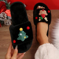 Wholesale family christmas cute fuzzy slippers - maternity indoor comfortable flat plush cotton shoes for parents and kids