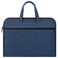 Large capacity office briefcase file bag conference document bag double-layer zipper file folder business bag with printing