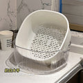 Double-layer new arrival drain vegetable basket fruit plate fruit living room plastic vegetable basket basket for home kitchen thickened