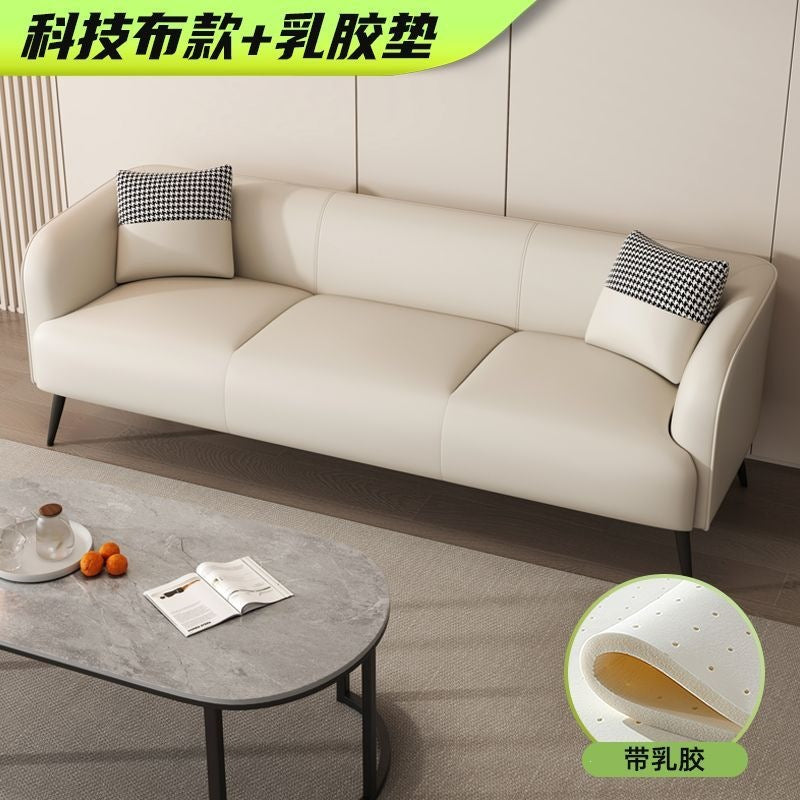 Fully assembled technical fabric sofa small apartment scandinavian double two or three people living room rental apartment popular style simple