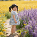 New girls' dresses: stylish princess dresses for baby girls, summer lightweight short-sleeve floral prints, children's clothing