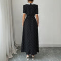 summer new arrival: french retro elegant lace patchwork polka dot dress