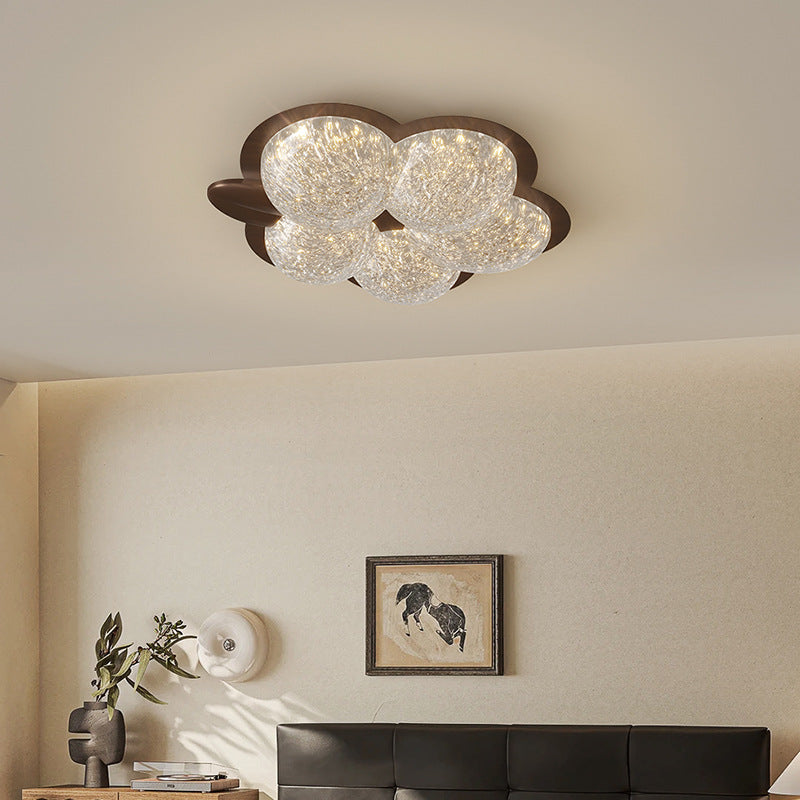 Light luxury flower bedroom light 2024 new post-modern all-copper master bedroom room lighting creative rabbit children's room