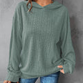 Shein independent station 1688  hot selling solid color drop shoulder hooded long sleeve sweatshirt