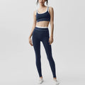 new arrivalfake two-piececontrast color white striped hip lifting pants suspender running sports intimates bra yoga suit
