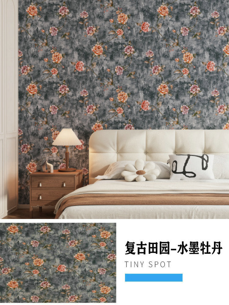 Special wallpaper for gray walls Self-adhesive waterproof and moisture-proof wall stickers Bedroom rental room wall covering ugly wallpaper Household self-stickers