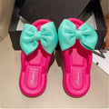 Women's soft sole slides - "cloud-like" comfort, perfect for summer 2025! cute bow detail, sweet beach flip-flops