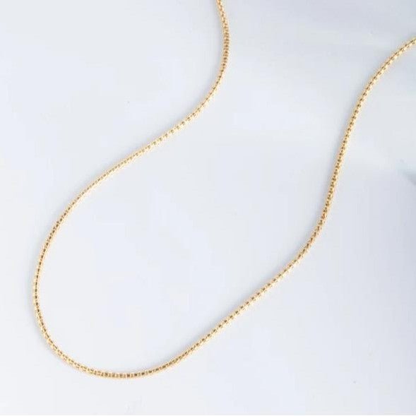 Gold stainless steel necklace women's fashion simple easiest for match thin chain fashion cross-border titanium steel jewelry clavicle chain