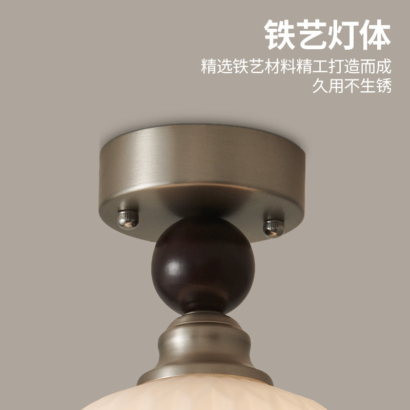 Wabi-sabi antique corridor aisle light entrance ceiling light cloakroom entry premium French retro balcony light