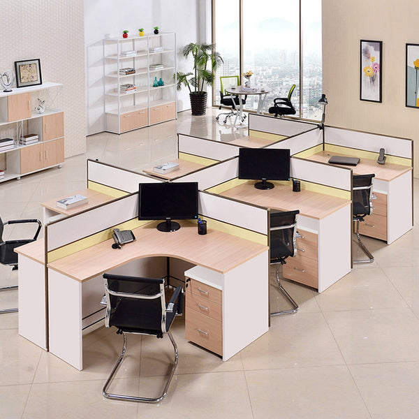 Screen desk Work space Card seat L-shaped office desk Staff computer desk and chair combination Office furniture factory