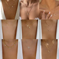 Wholesale rhinestone pendant necklaces - european & american style, cross-border, alloy, minimalist, versatile jewelry for women - star, moon, and clavicle chains