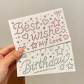 Happy birthday rhinestone letter stickers - high-value gift wrapping decoration for girls, thoughtful diy sparkling diamond stickers