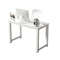 Rounded corner computer desk - home office student study table - simple writing desk - rectangular bedroom office desk