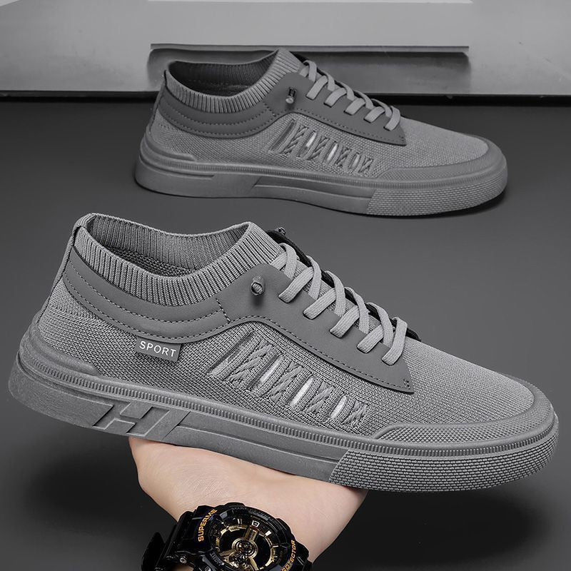 Winter men's shoes breathable mesh thin deodorizing filter sneakers men's driver driving one-legged flying woven socks sneakers