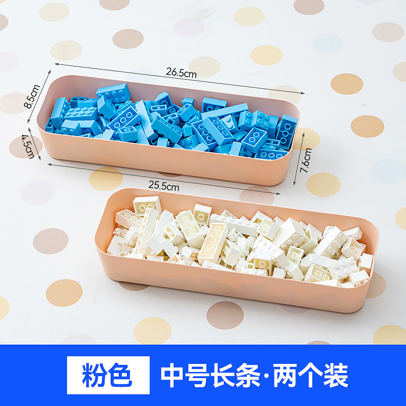 Children's toy parts sorting box Lego storage box Plastic stackable small particle building block partition storage box